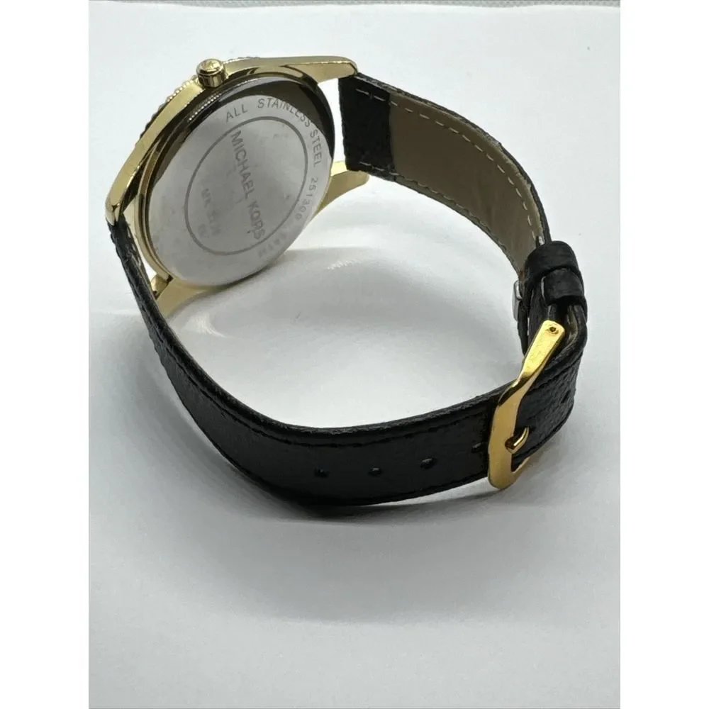 Michael Kors Blake MK3226 Women's Black Leather Analog Dial Quartz Watch JNA811